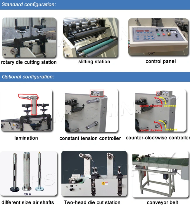 Jps-320c-Tr Automatic Blank Label Printing Paper Rotary Die Cutting & Slitting Rewinding Machine/ Auto Film Sticker Roll Die Cutter Slitter Rewinder